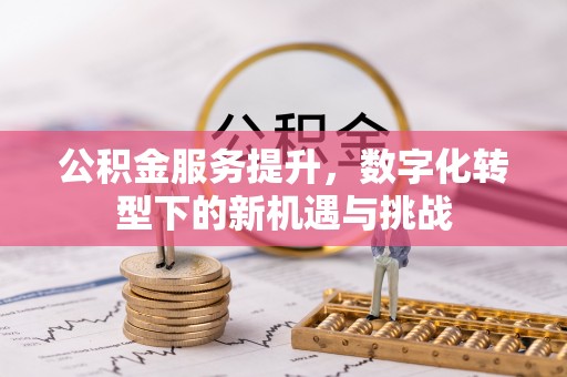 租赁公积金服务提升，数字化转型下的新机遇与挑战