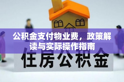 租赁公积金支付物业费，政策解读与实际操作指南